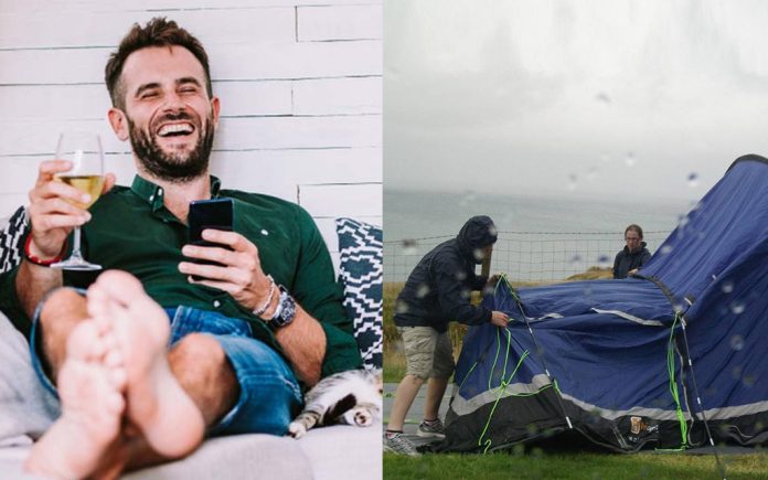 Man camping